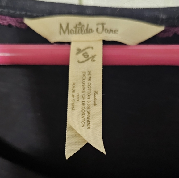 Matilda Jane Black 3/4 Sleeve Scoop Neck Sundress - Picture 3 of 3